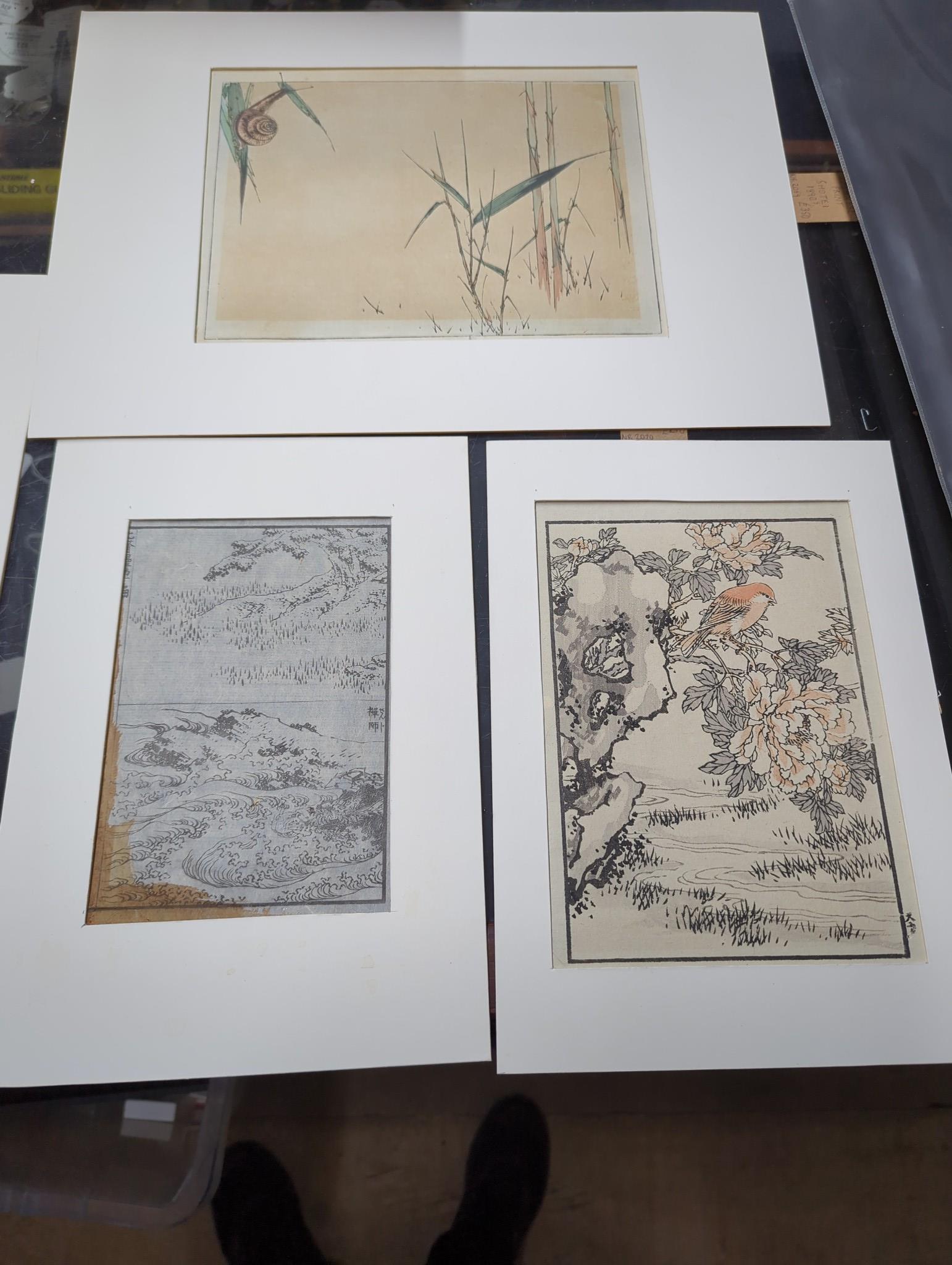 A collection of framed and mounted Japanese prints (approx. 15)